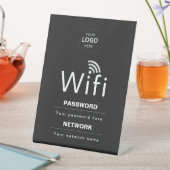 カスタムビジネスWiFiサイン(ロゴ入り) 台座サイン (インサイチュ)