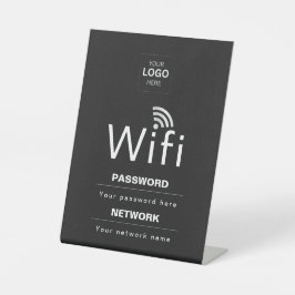 カスタムビジネスWiFiサイン(ロゴ入り) 台座サイン