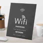 カスタムビジネスWiFiサイン(ロゴ入り) 台座サイン (インサイチュ)