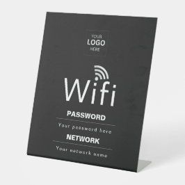 カスタムビジネスWiFiサイン(ロゴ入り) 台座サイン