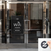 カスタムビジネスWiFiサイン(ロゴ入れ可) ウィンドウサイン (オフィスドア)
