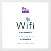 カスタムビジネスWiFiサイン(ロゴ入れ可) ウィンドウサイン (シート)