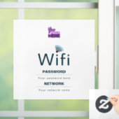 カスタムビジネスWiFiサイン(ロゴ入れ可) ウィンドウサイン (ホーム)