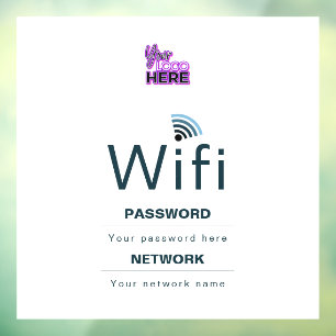 カスタムビジネスWiFiサイン(ロゴ入れ可) ウィンドウサイン
