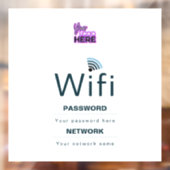 カスタムビジネスWiFiサイン(ロゴ入れ可) ウィンドウサイン (シート2)