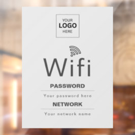 カスタムビジネスWiFiサイン(ロゴ入れ可) ウィンドウサイン