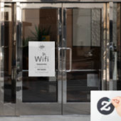 カスタムビジネスWiFiサイン(ロゴ入れ可) ウィンドウサイン (オフィスドア)