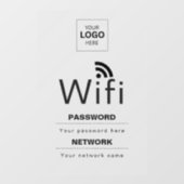 カスタムビジネスWiFiサイン(ロゴ入れ可) ウィンドウサイン (シート)