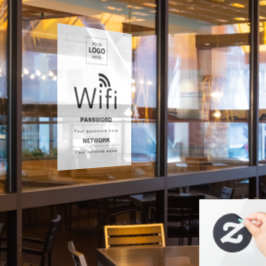 カスタムビジネスWiFiサイン(ロゴ入れ可) ウィンドウサイン