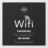 カスタムビジネスWiFiサイン(ロゴ入れ可) ウィンドウサイン (シート)