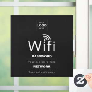 カスタムビジネスWiFiサイン(ロゴ入れ可) ウィンドウサイン