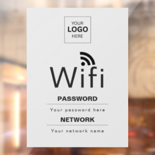 カスタムビジネスWiFiサイン(ロゴ入れ可) ウィンドウサイン