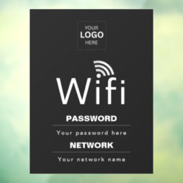 カスタムビジネスWiFiサイン(ロゴ入れ可) ウィンドウサイン