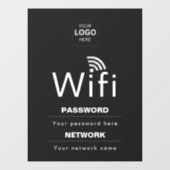 カスタムビジネスWiFiサイン(ロゴ入れ可) ウィンドウサイン (シート)