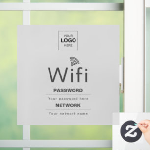 カスタムビジネスWiFiサイン(ロゴ入れ可) ウィンドウサイン
