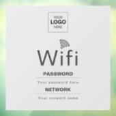 カスタムビジネスWiFiサイン(ロゴ入れ可) ウィンドウサイン (シート3)