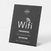 カスタムビジネスWiFiサイン(ロゴ入れ可) 台座サイン (正面)