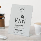 カスタムビジネスWiFiサイン(ロゴ入れ可) 台座サイン (インサイチュ)