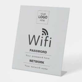 カスタムビジネスWiFiサイン(ロゴ入れ可) 台座サイン