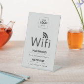 カスタムビジネスWiFiサイン(ロゴ入れ可) 台座サイン (インサイチュ)