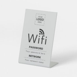 カスタムビジネスWiFiサイン(ロゴ入れ可) 台座サイン