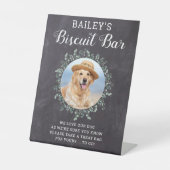 カスタムビスケットバーペットフォトドッグ結婚式の引き出物 台座サイン (正面)
