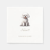 カスタムビチョンペ結婚ットのナプキン スタンダードカクテルナプキン (正面)