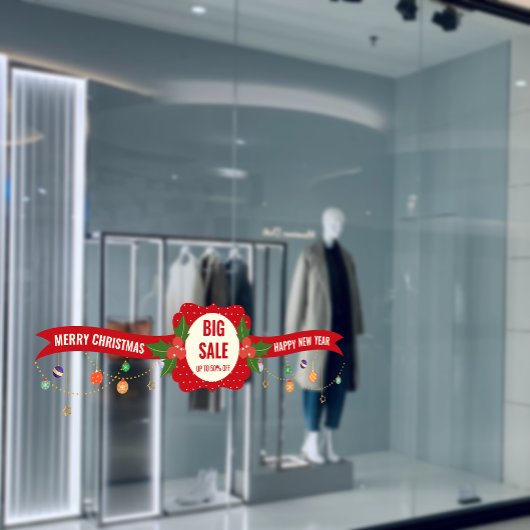カスタムビッグ・セールメリークリスマスホリデーストア ウィンドウサイン