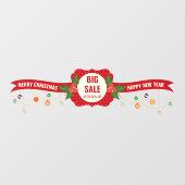 カスタムビッグ・セールメリークリスマスホリデーストア ウィンドウサイン (シート)