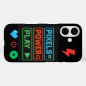 カスタムビニールステッカー、ゲーマーデカール、ピクセルアート Case-Mate iPhoneケース (裏面 (横))