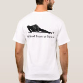カスタムビリヤードプールリーグチームギア Tシャツ (裏面)