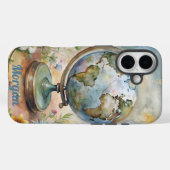カスタムビンテージ世界旅行アート Case-Mate iPhoneケース (裏面 (横))