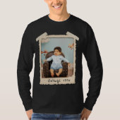 カスタムビンテージ写真バースデー Tシャツ (正面)