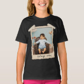 カスタムビンテージ写真バースデー Tシャツ (正面)