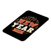 カスタムビンテージ おめでたい新年デザイン マグネット (左側)