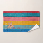 カスタムビーチウ素朴ッド星魚 バスタオルセット (ハンドタオル)