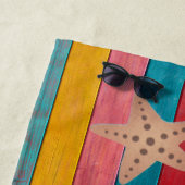 カスタムビーチウ素朴ッド星魚 ビーチタオル (インサイチュ)