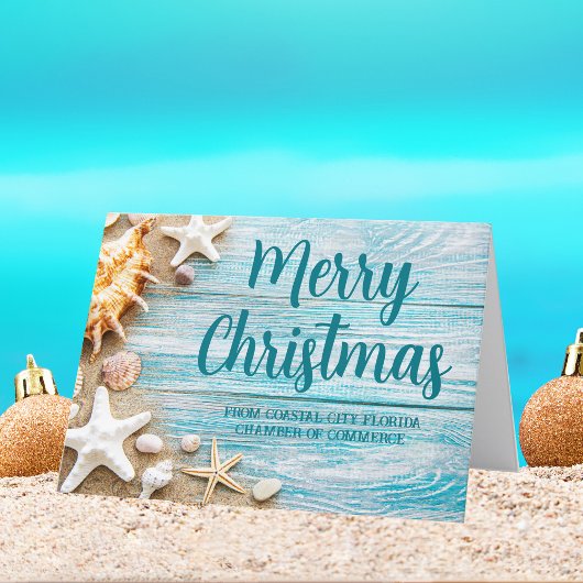 カスタムビーチカンパニー貝殻の海岸クリスマス シーズンカード