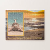 カスタムビーチサンセットバケーションメモリーズ ジグソーパズル (横)