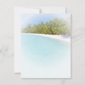 カスタムビーチサンドシーパームズシーサイド空白のテンプレート ノートカード (裏面)