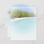 カスタムビーチサンドシーパームズシーサイド空白のテンプレート ノートカード (正面/裏面)