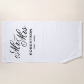 カスタムビーチタオル夫妻結婚用 ビーチタオル (正面)