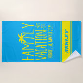 カスタムビーチバケーショングループマッチング ビーチタオル (正面)