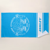 カスタムビーチバケーショングループマッチング ビーチタオル (正面)