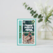 カスタムビーチバレーボール取引カード(ライトティール（緑がかった色）) コーリングカード (スタンド正面)