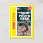 カスタムビーチバレーボール取引カード(黄色) コーリングカード (正面)