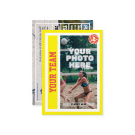 カスタムビーチバレーボール取引カード（黄色） コーリングカード