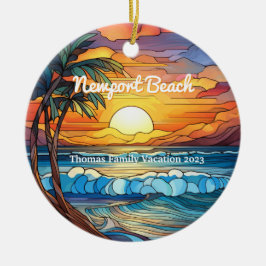 カスタムビーチビーチステンドガフェイクラス セラミックオーナメント