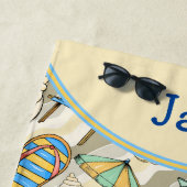 カスタムビーチフリップフロップ ビーチタオル (インサイチュ)