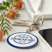 カスタムビーチレイクハウス&ボート航海のいかり キーホルダー (側面)